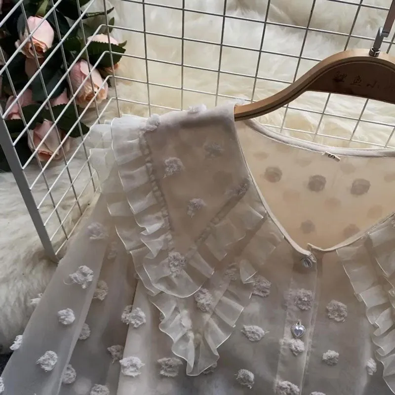 French Design Chiffon Sweet Doll Chic Women's Top