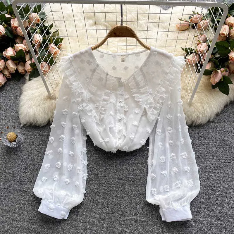French Design Chiffon Sweet Doll Chic Women's Top