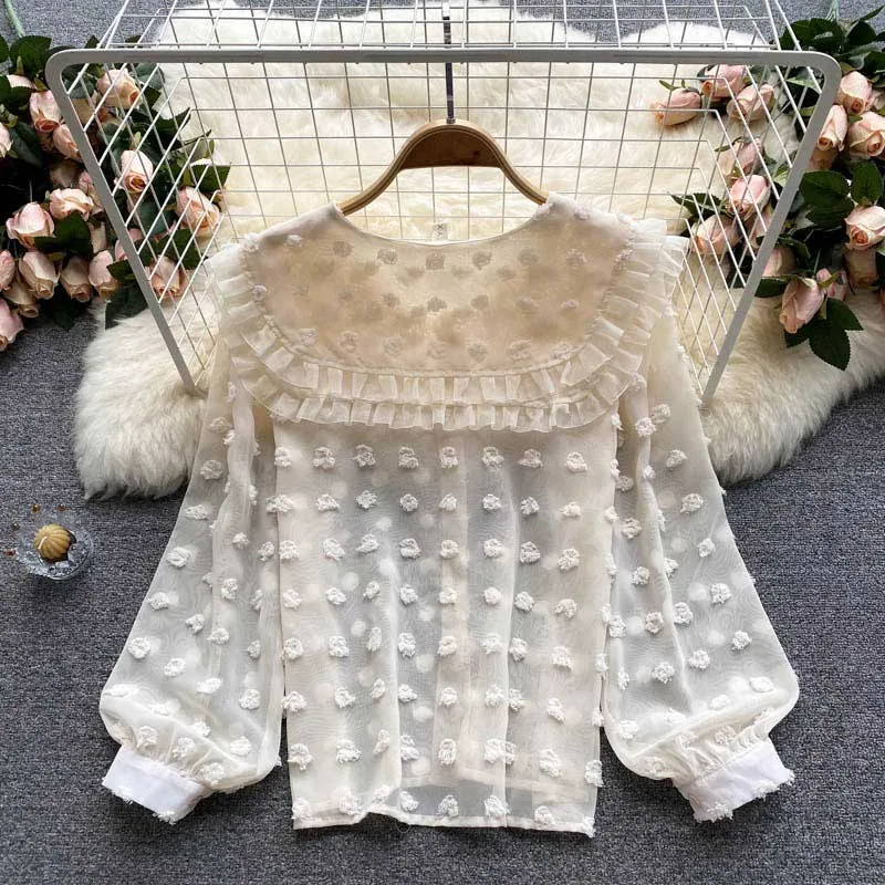 French Design Chiffon Sweet Doll Chic Women's Top