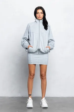 French Terry Tracksuit Jacket w/ Mini Skirt Set
