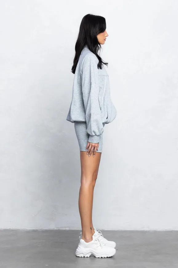 French Terry Tracksuit Jacket w/ Mini Skirt Set