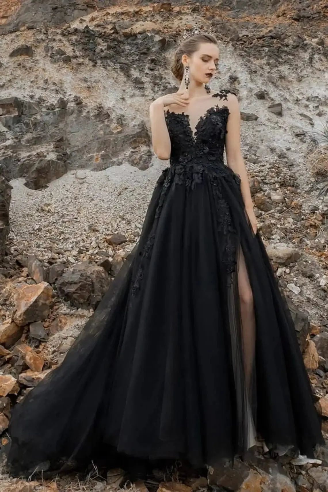 Front Slit Formal Prom Gowns