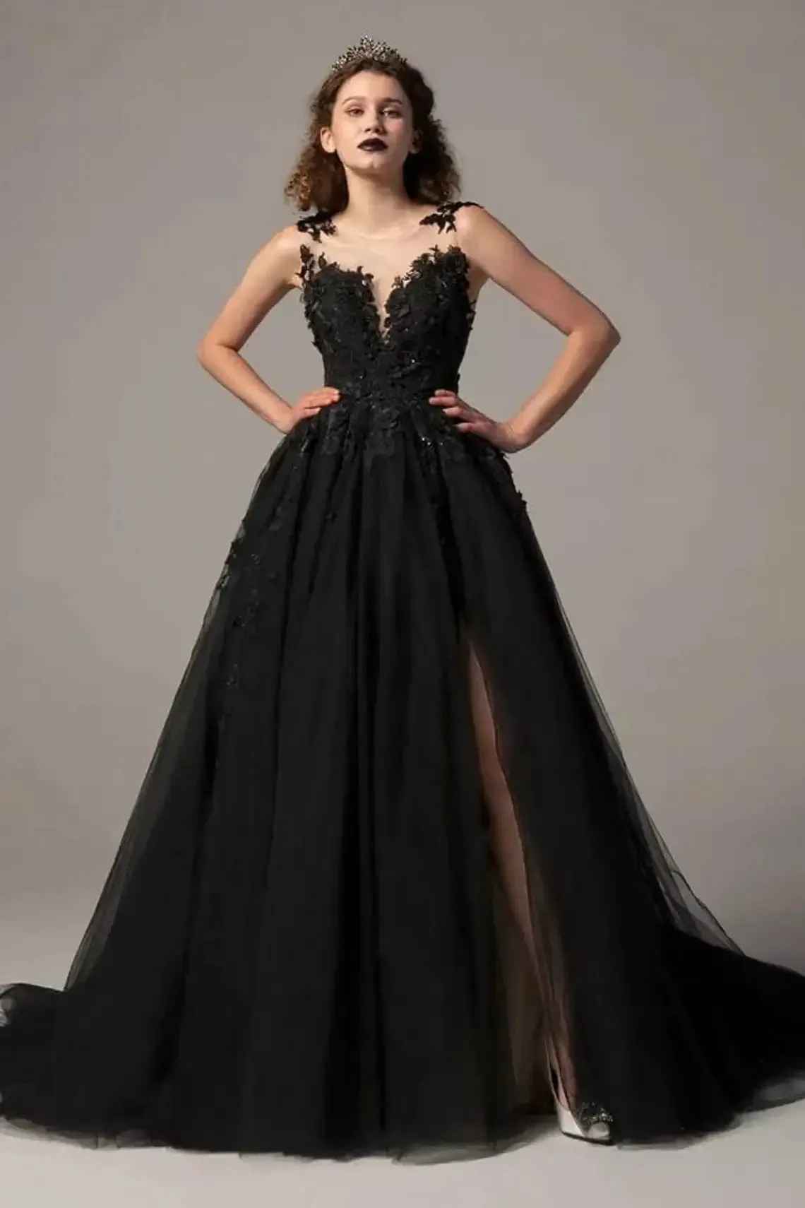 Front Slit Formal Prom Gowns