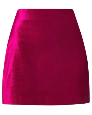Fuchsia Velvet Ohemia Skirt