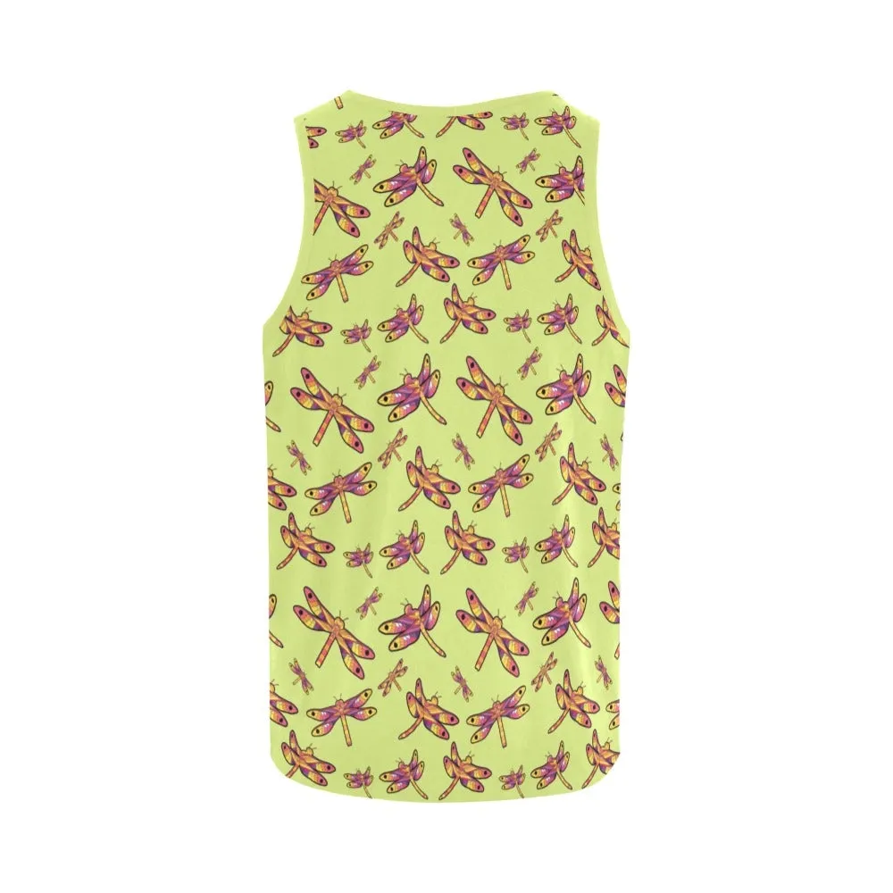 Gathering Lime Tank Top for Women