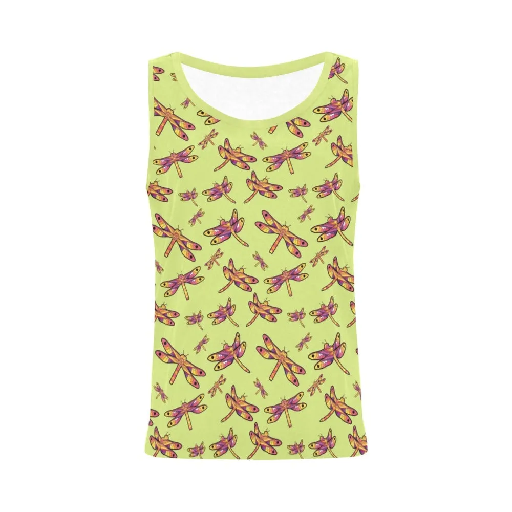 Gathering Lime Tank Top for Women