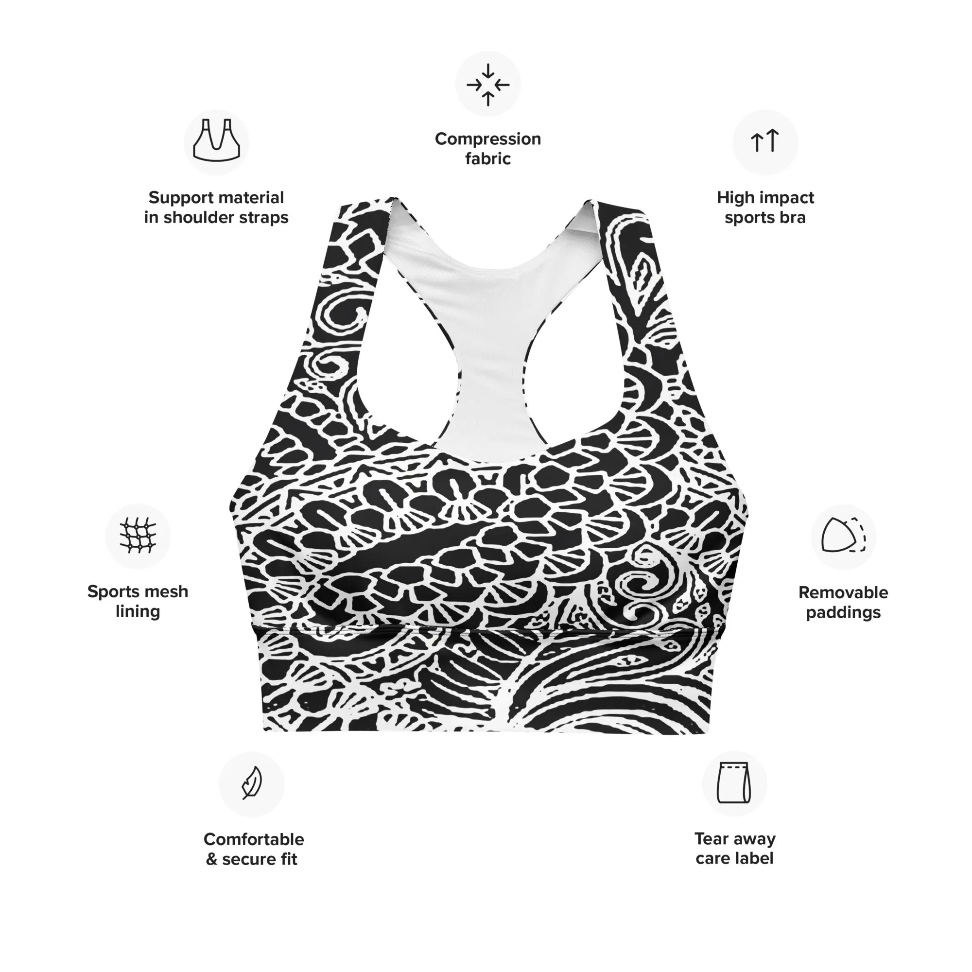 Geo Longline Sports Bra