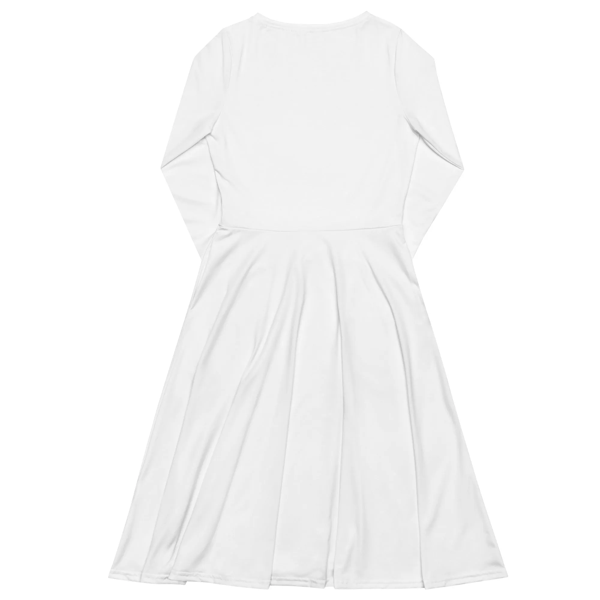 GG - Women's long sleeve midi dress - White