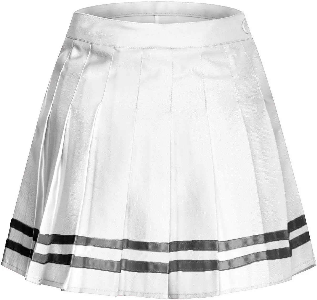 Girls Women High Waisted Pleated Skirt Plain Plaid A-line Mini Skirt Skater Tennis School Uniform Skirts Lining Shorts