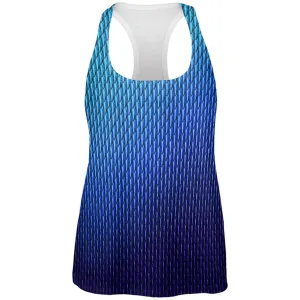 Halloween Blue Ice Dragon Scales Costume All Over Womens Work Out Tank Top
