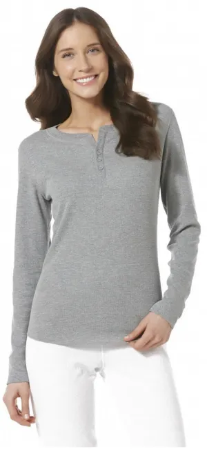 Hanes Women's Ultimate Thermal Underwear Long Sleeve Henley Top