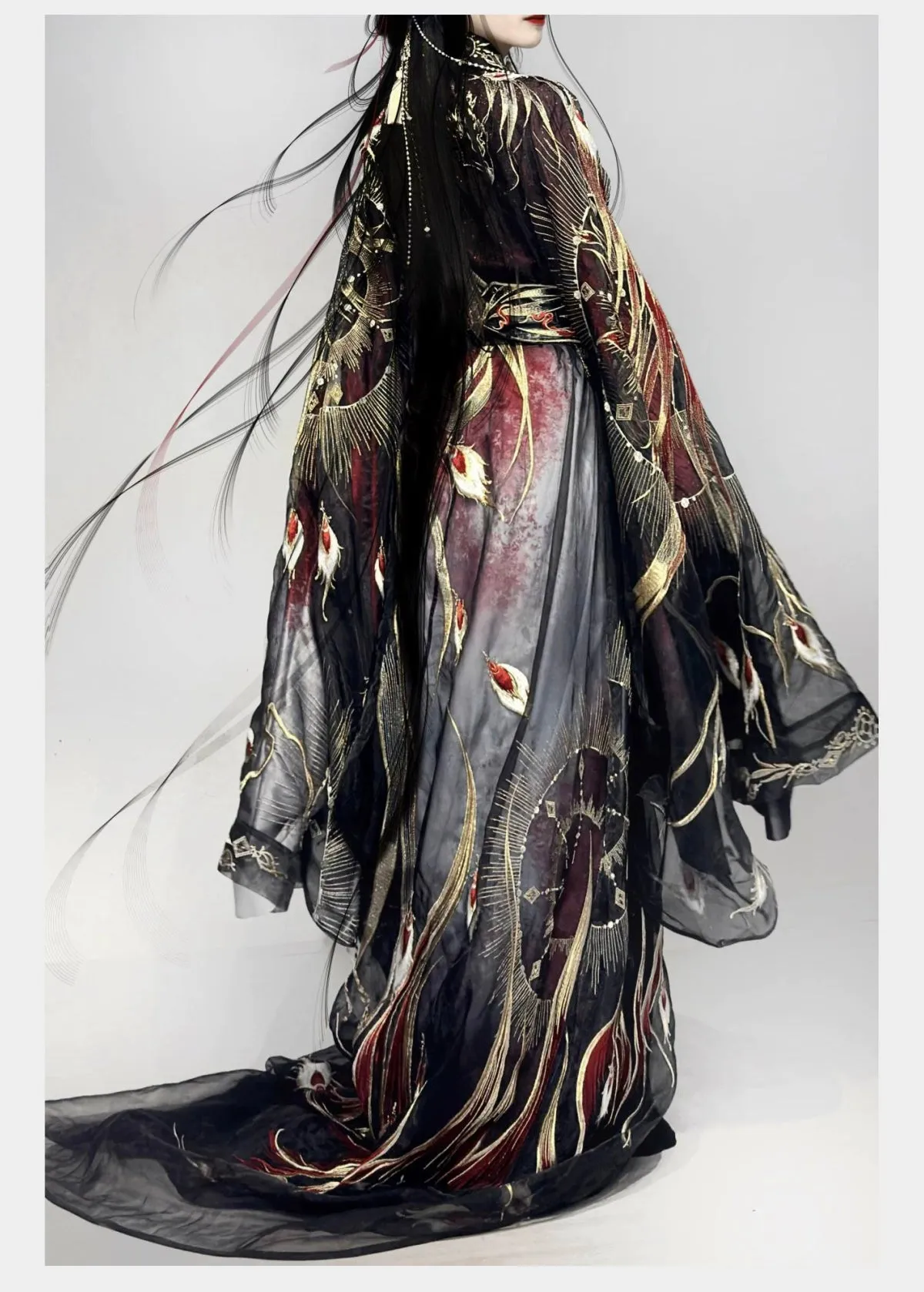 Hanfu Warring States Period Men's and Women's Robe Heavy Industry Suit