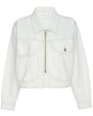 Heart Denim Jacket in Au Natural Clean