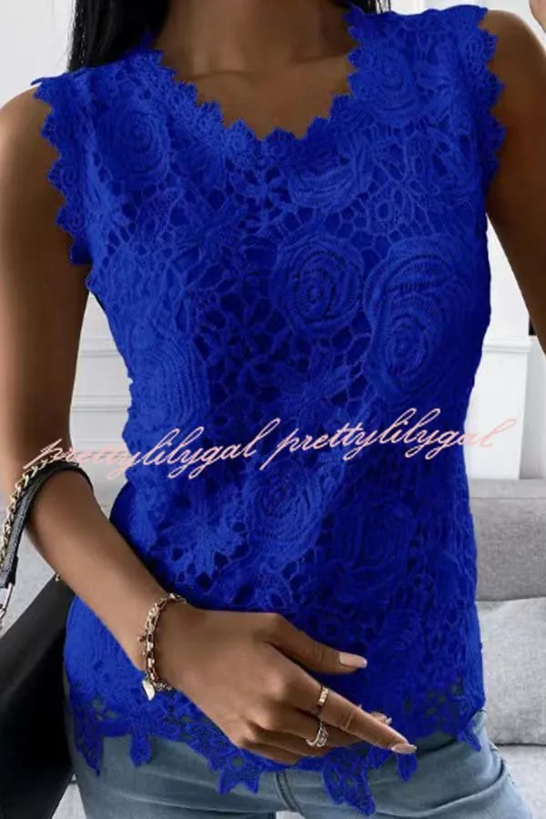 Heavenly Beauty Lace Fabric Tank