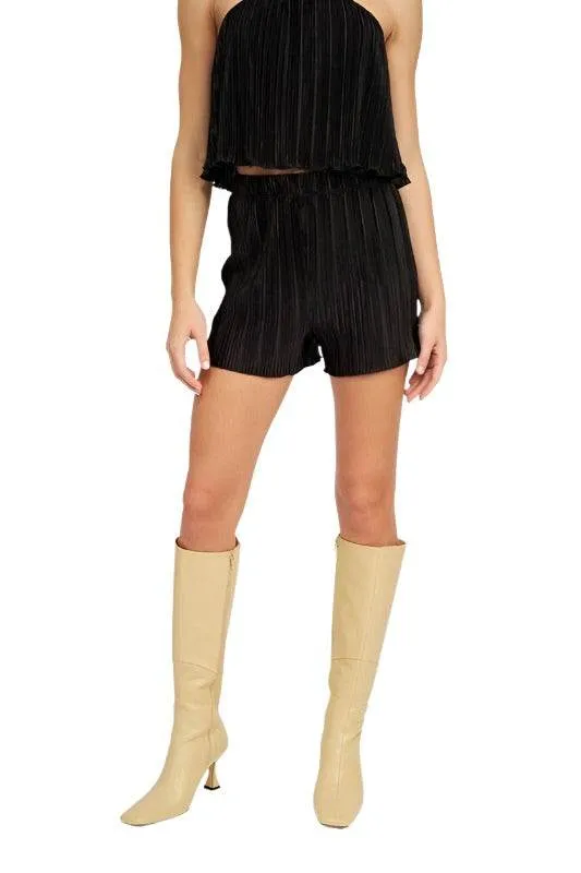High Waist Shorts With Elastic Waistband