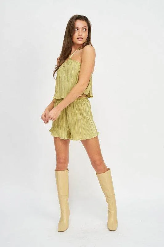 High Waist Shorts With Elastic Waistband