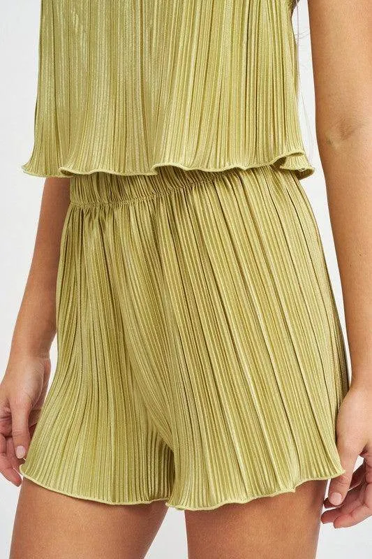 High Waist Shorts With Elastic Waistband