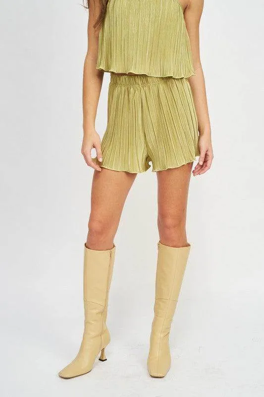 High Waist Shorts With Elastic Waistband