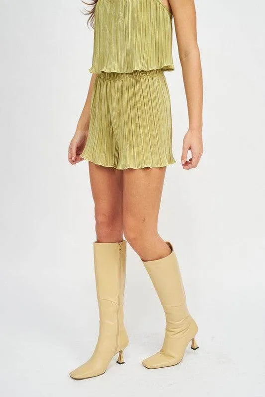 High Waist Shorts With Elastic Waistband