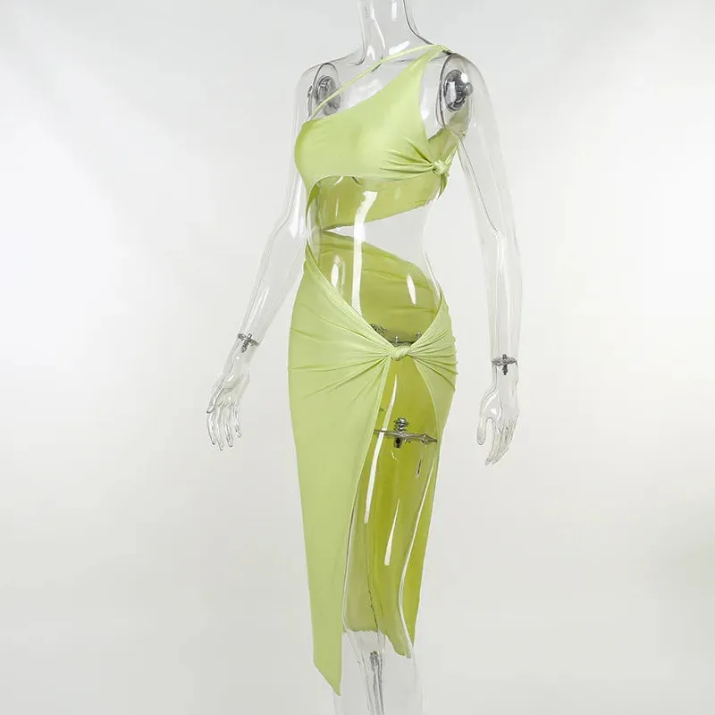 Hollow Out Bodycon Split Dress