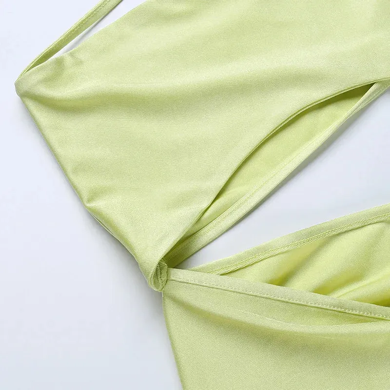 Hollow Out Bodycon Split Dress