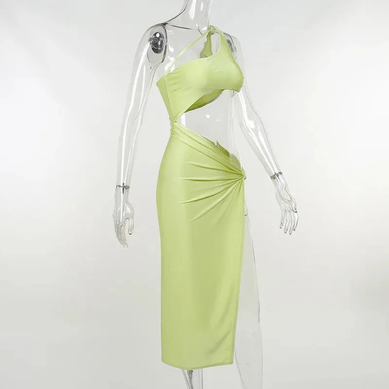 Hollow Out Bodycon Split Dress