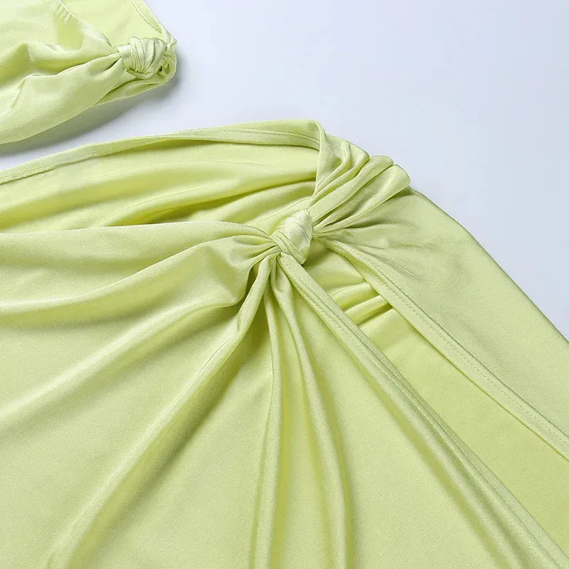 Hollow Out Bodycon Split Dress