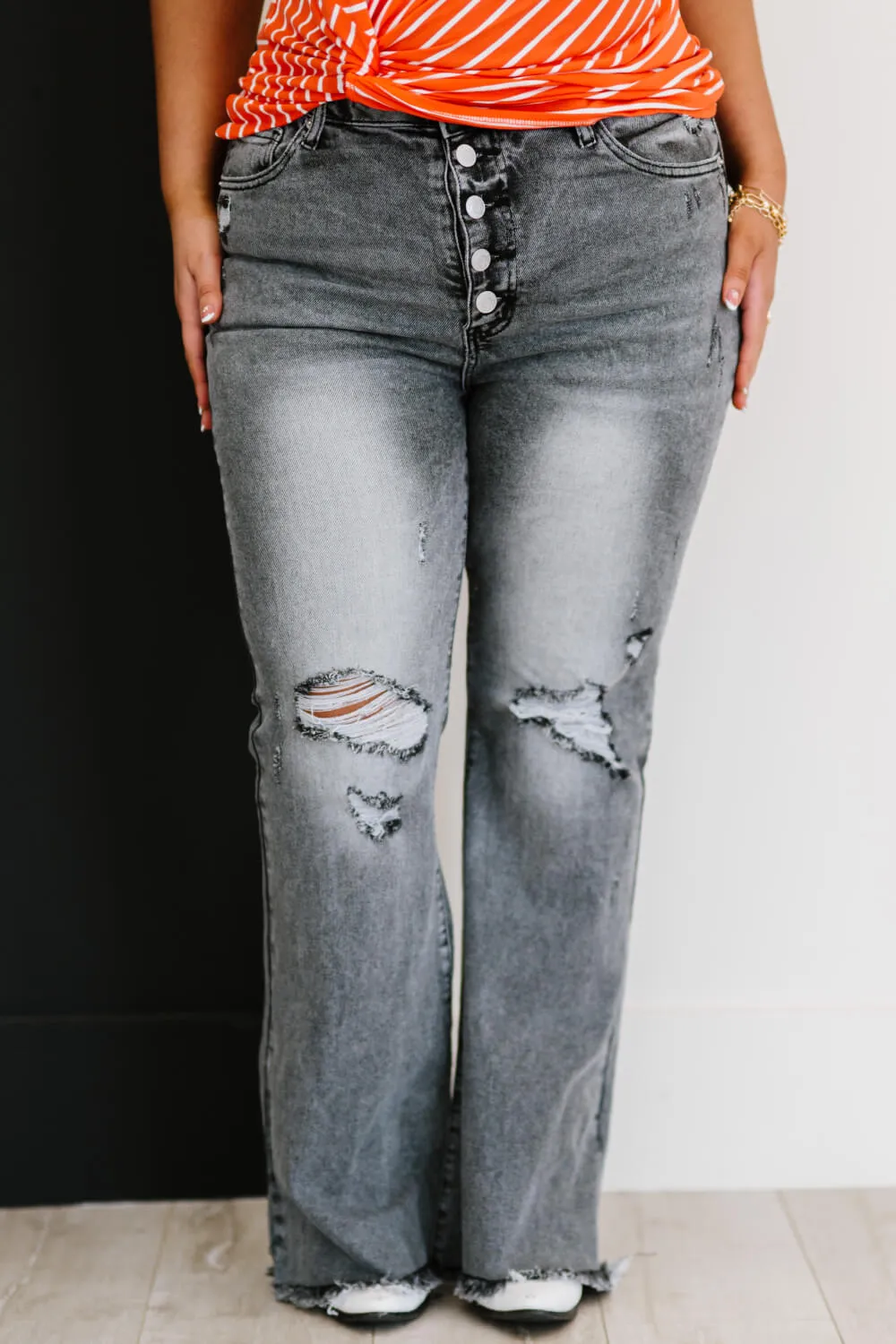 Hometown Girl Full Size Run Flare Jeans