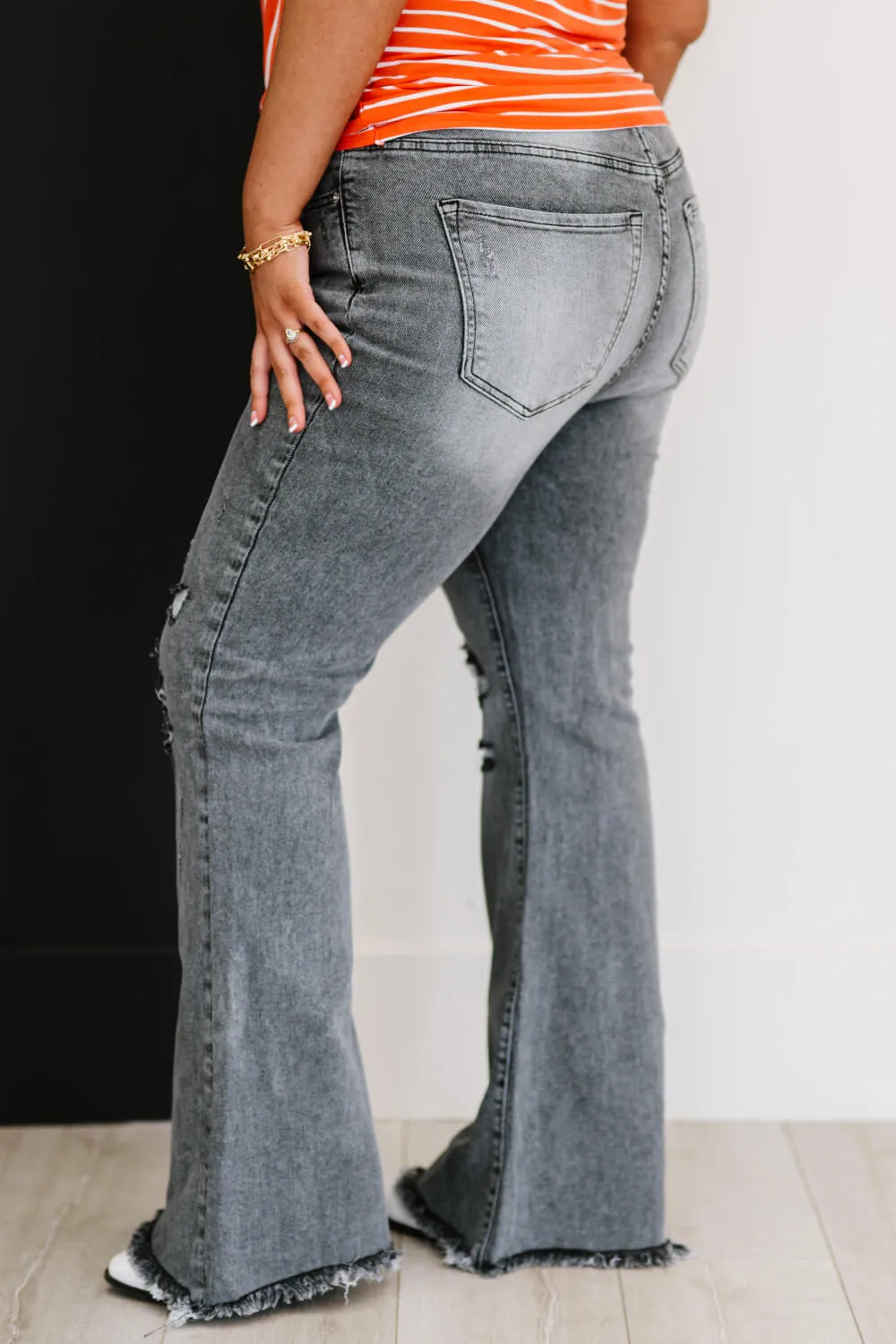 Hometown Girl Full Size Run Flare Jeans