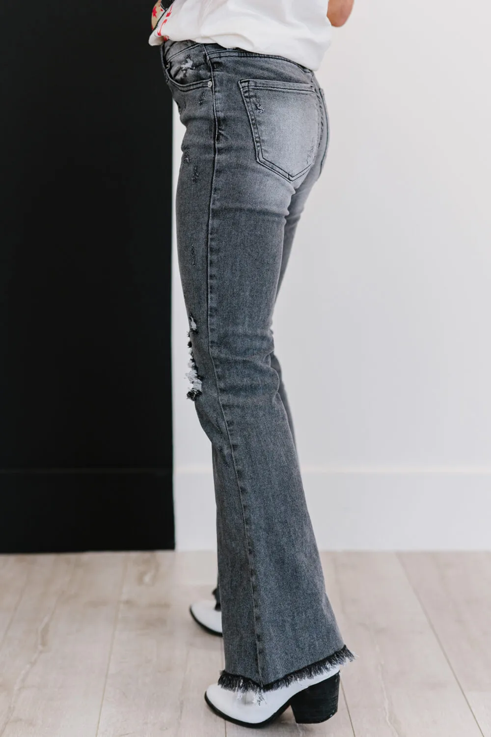 Hometown Girl Full Size Run Flare Jeans