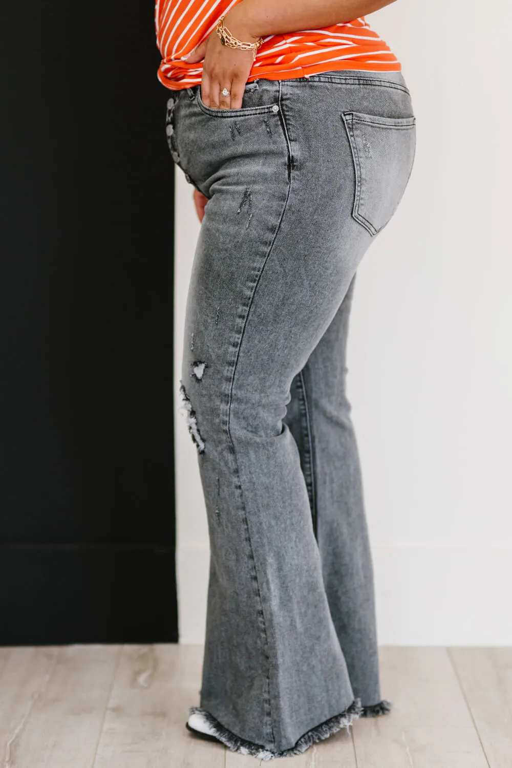 Hometown Girl Full Size Run Flare Jeans