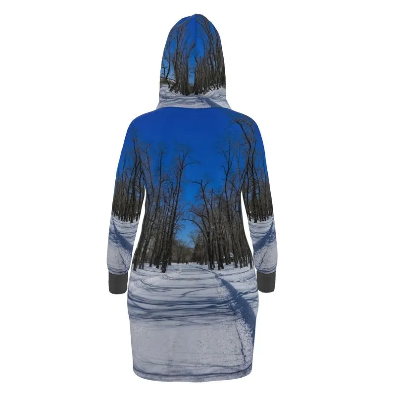 Hoodie Dress - Bowness Park Pathway Winter