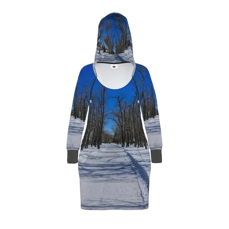 Hoodie Dress - Bowness Park Pathway Winter