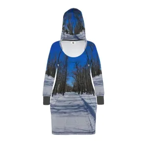 Hoodie Dress - Bowness Park Pathway Winter