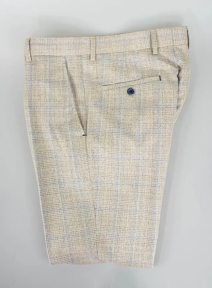 House of Cavani Caridi Slim Fit Trousers in Beige