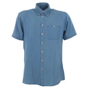 Identitee Men's Vintage Blue Dylan Short Sleeve Shirt