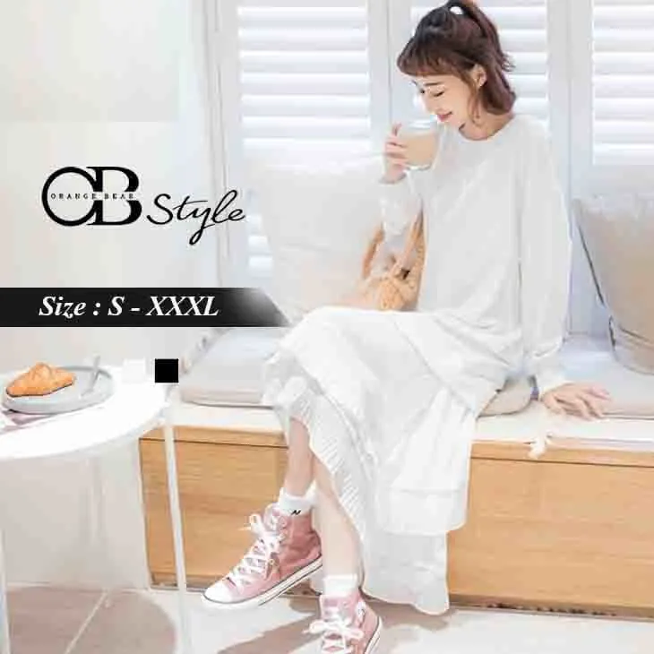 IRREGULLAR PLEATED DRESS