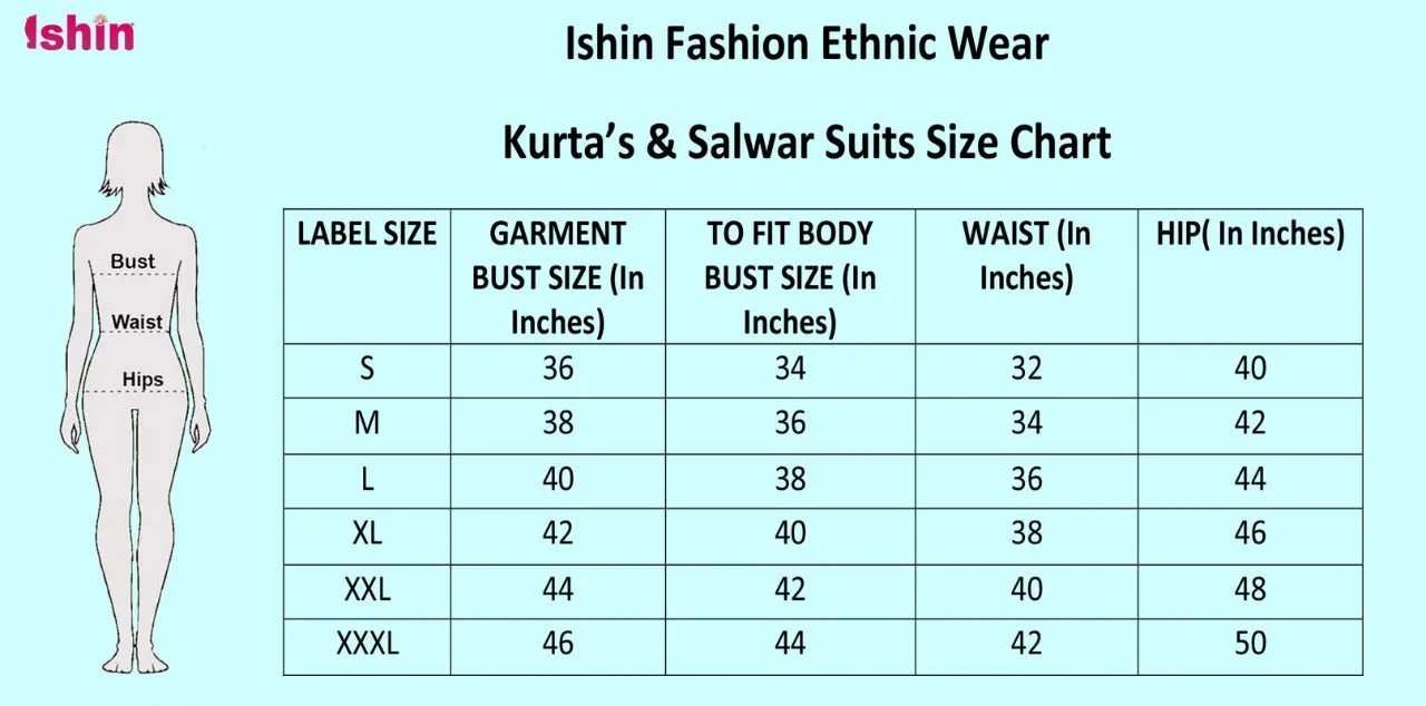 Ishin Women's Poly Cotton Green & White A-Line Printed Kurta Palazzo Sets