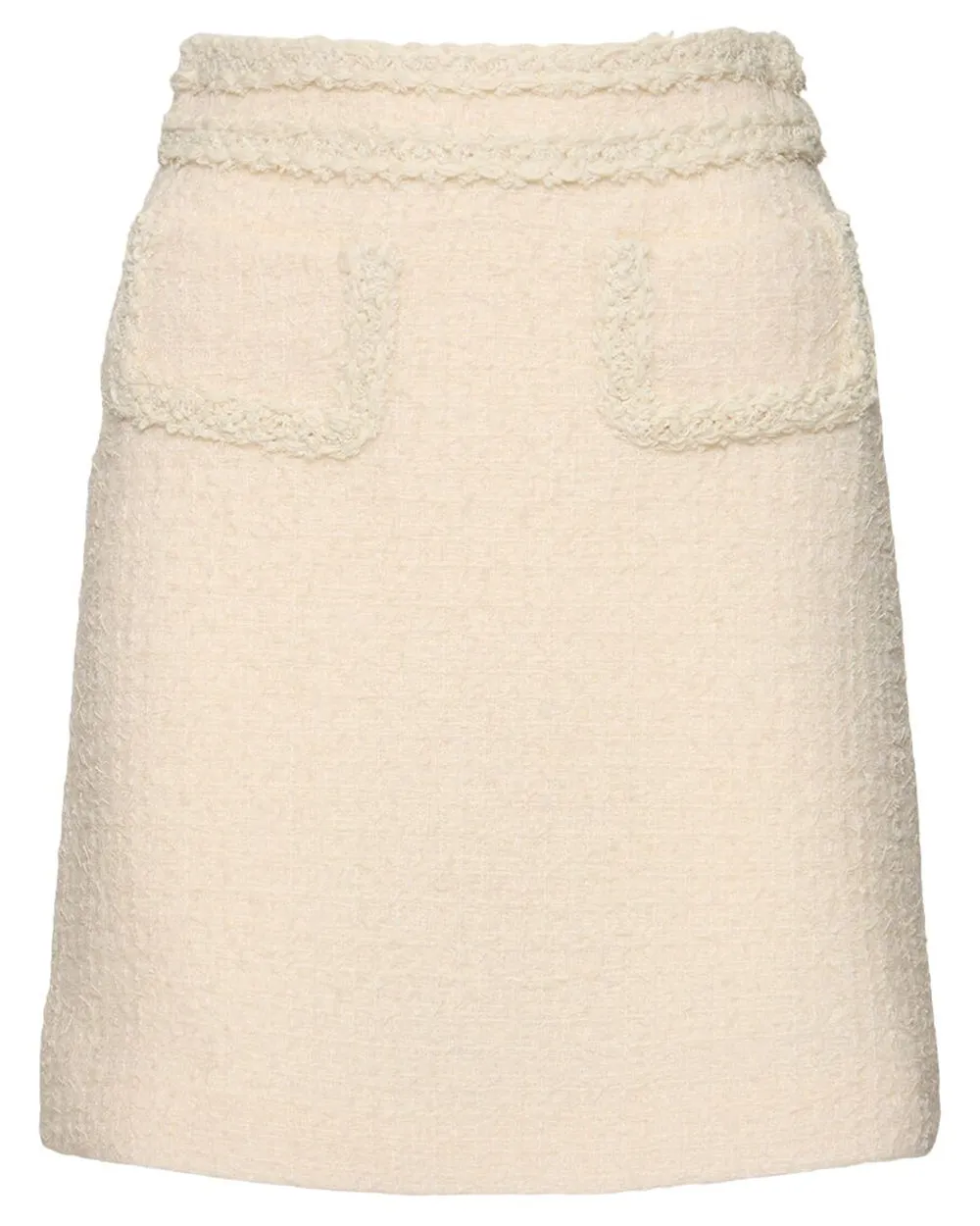 Ivory Boucle Mini Skirt
