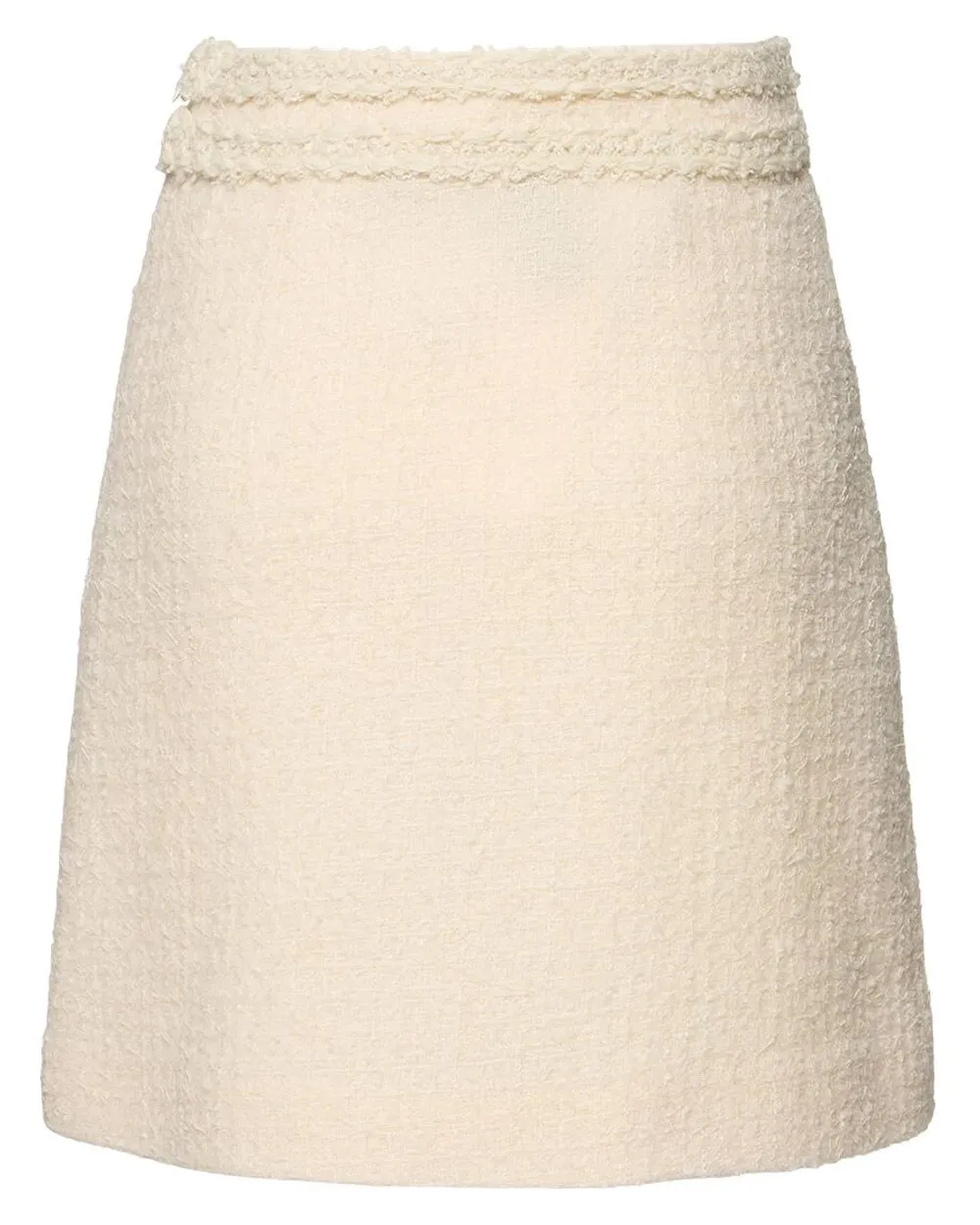 Ivory Boucle Mini Skirt