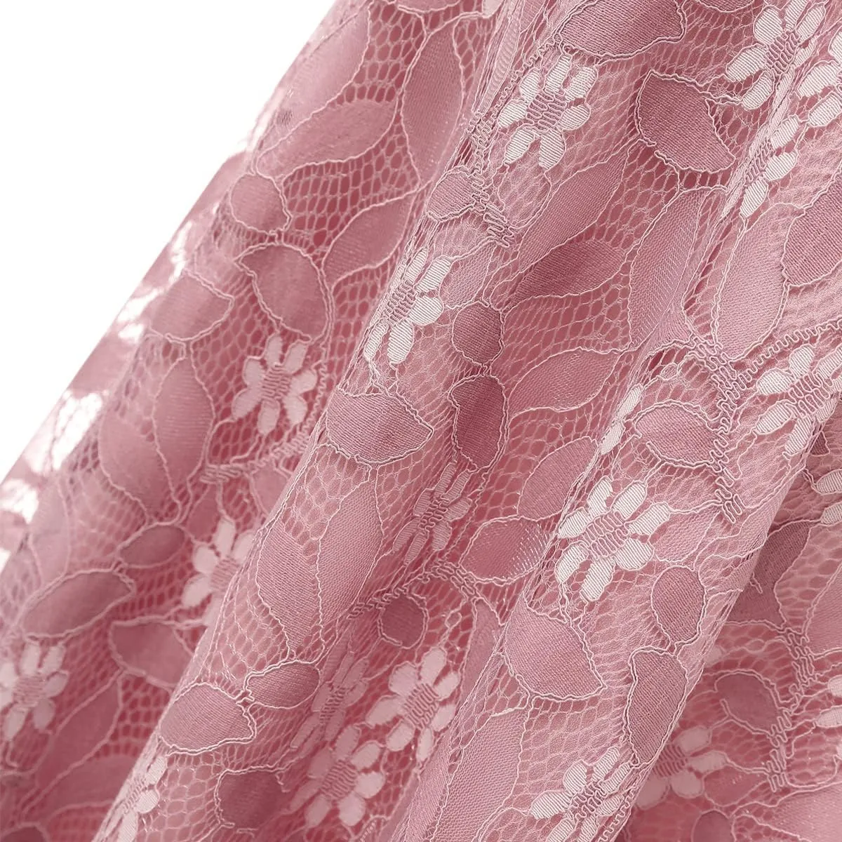 IWEMEK Women Spaghetti Strap Floral Lace Bridesmaid Cocktail Party Dress Cold Shoulder Ruffle Sleeve Wedding Guest Prom Dress