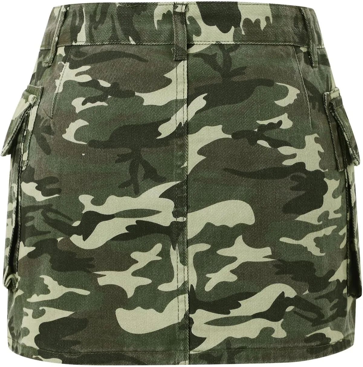 Jean Skirt,High Stretchy Denim Cargo Skort for Women High Waist Denim Skirt Casual Mini Skirt Shorts with Pockets