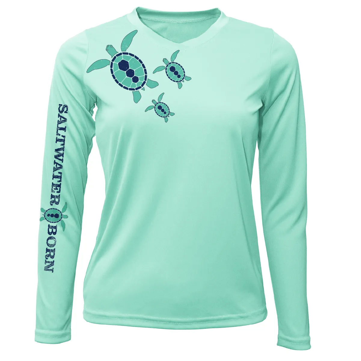 Key West, FL Baby Turtles Long Sleeve UPF 50  Dry-Fit Shirt