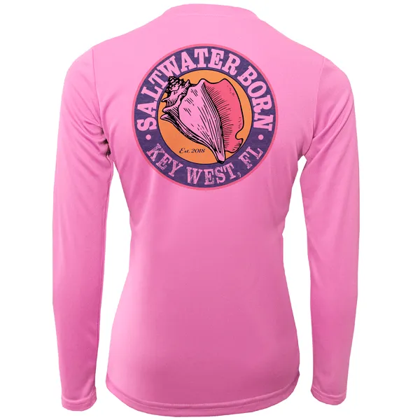 Key West, FL Baby Turtles Long Sleeve UPF 50  Dry-Fit Shirt