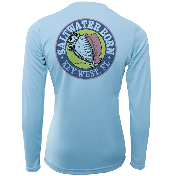 Key West, FL "Saltwater Hair...Don't Care" Long Sleeve UPF 50  Dry-Fit Shirt