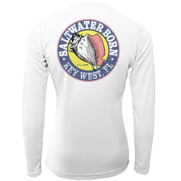 Key West, FL "Saltwater Hair...Don't Care" Long Sleeve UPF 50  Dry-Fit Shirt
