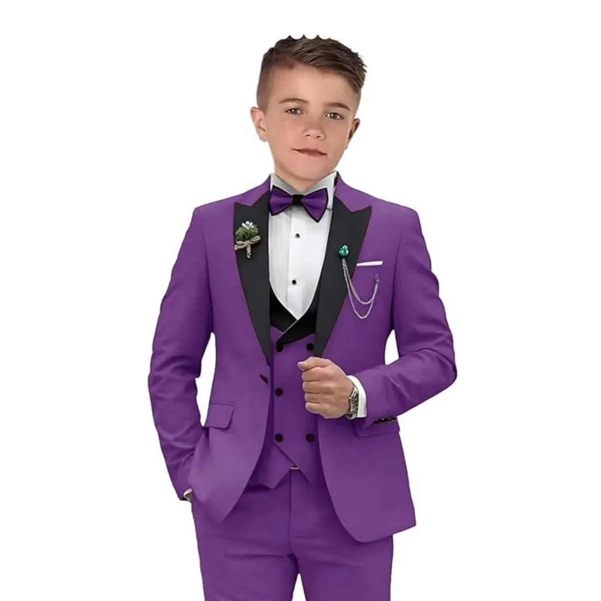 Kids Boys 4 Piece Formal Blazer Suits Set