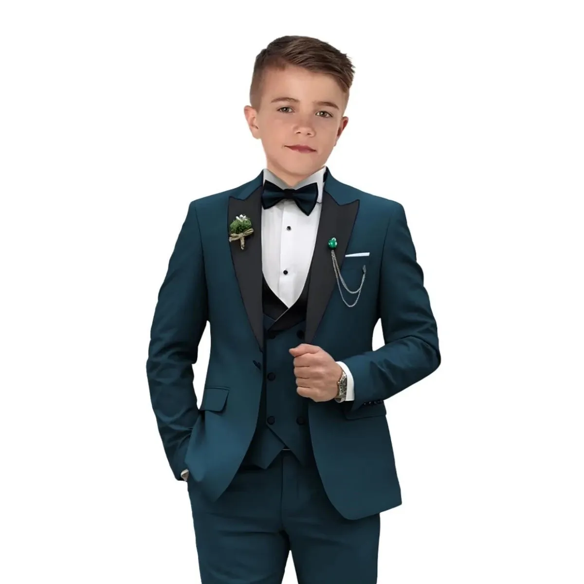Kids Boys 4 Piece Formal Blazer Suits Set