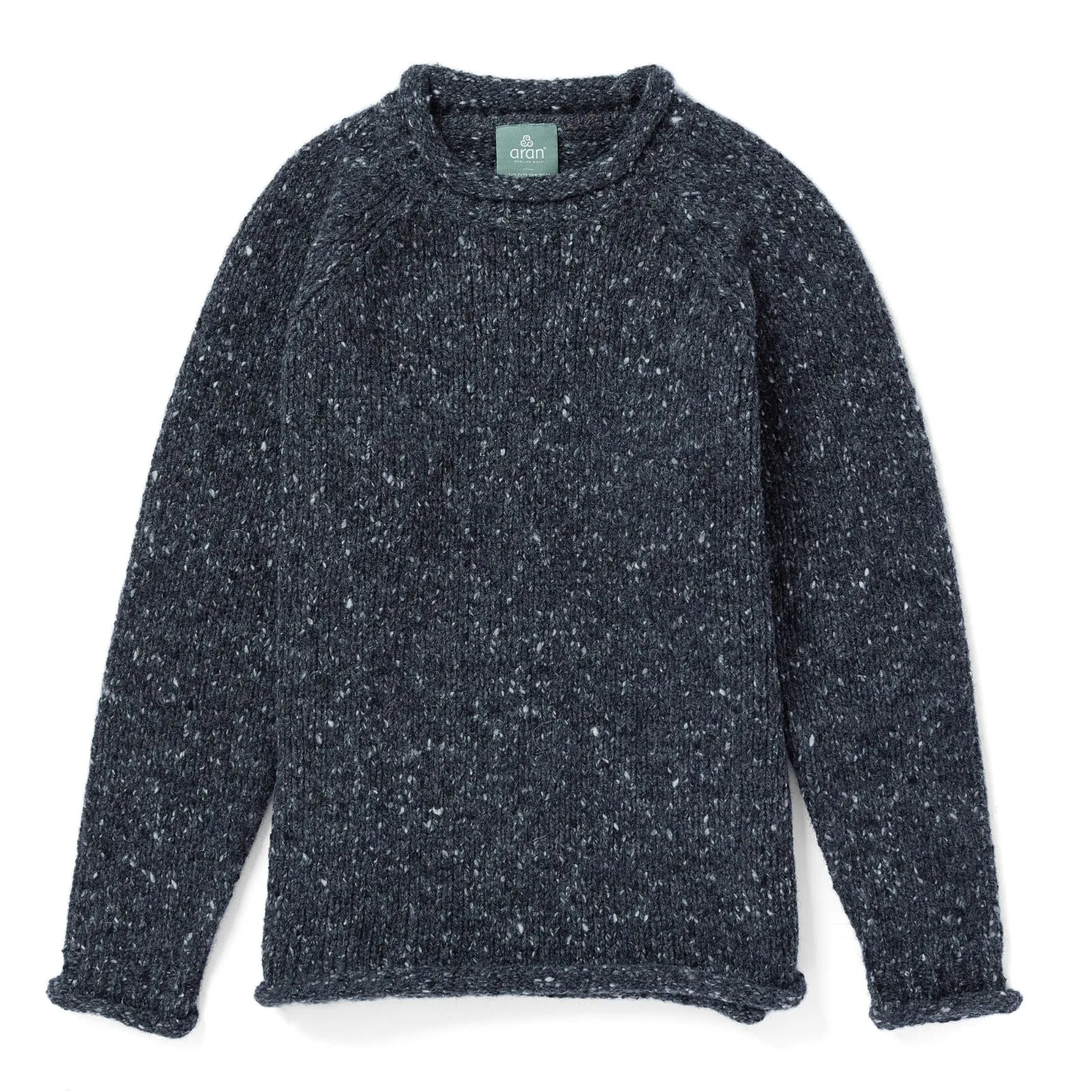 Ladies Donegal Roll Neck Sweater | Charcoal