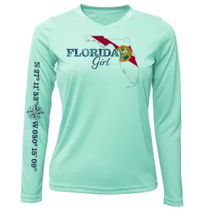 Lat/Long Stuart Florida Girl Long Sleeve UPF 50  Dry-Fit Shirt
